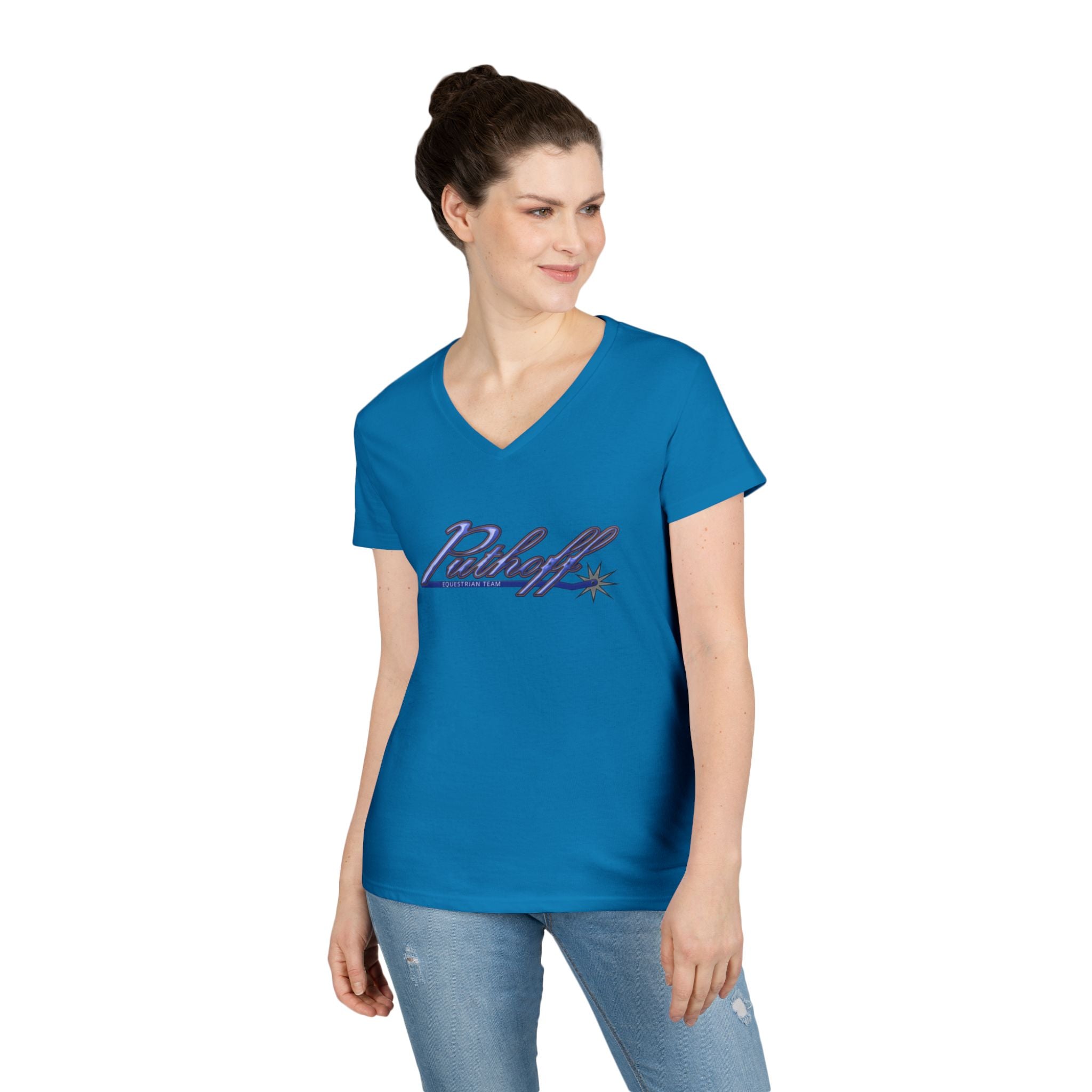 PET Stylish Ladies V-Neck T-Shirt