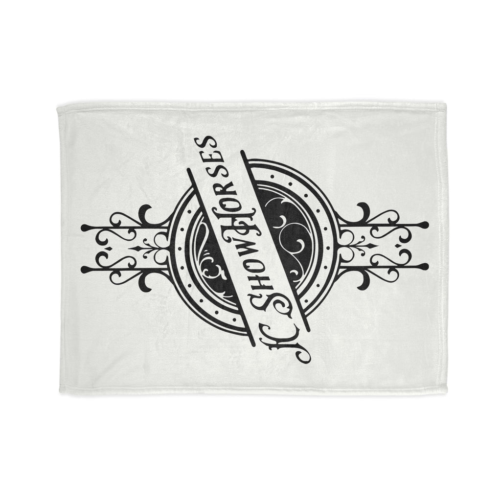 JC Show Horses Soft Polyester Blanket white
