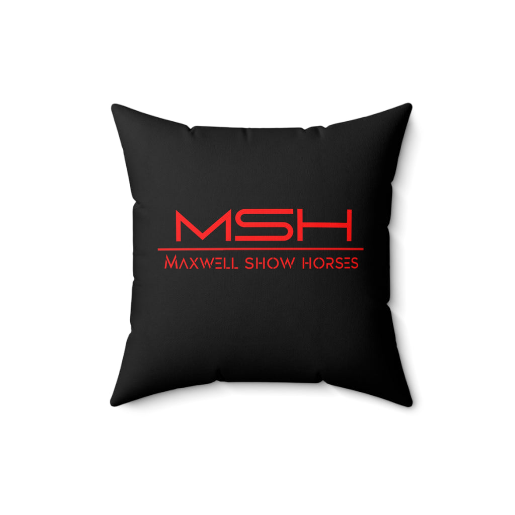 Maxwell Show Horses Faux Suede Square Pillow