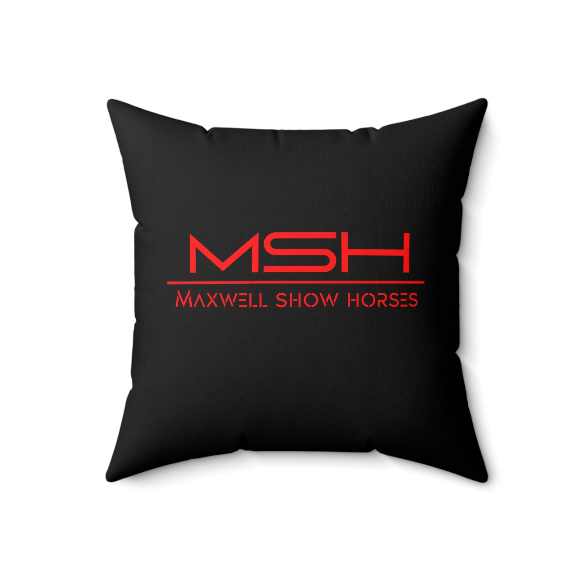 Maxwell Show Horses Faux Suede Square Pillow