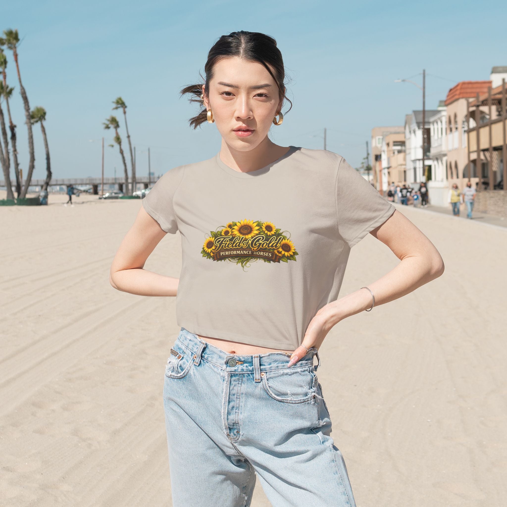 'Fields of Gold' Cropped Tee