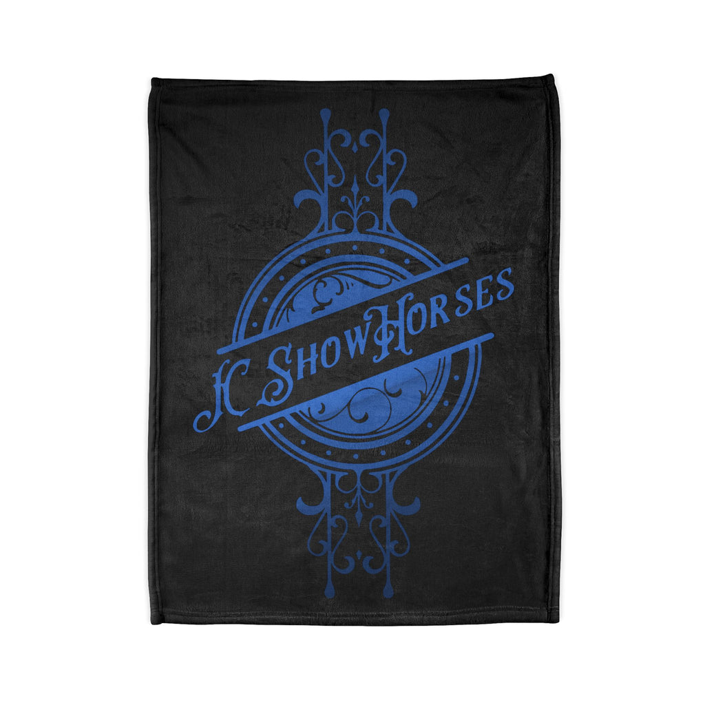 JC Show Horses Soft Polyester Blanket blue