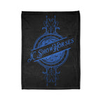 JC Show Horses Soft Polyester Blanket blue