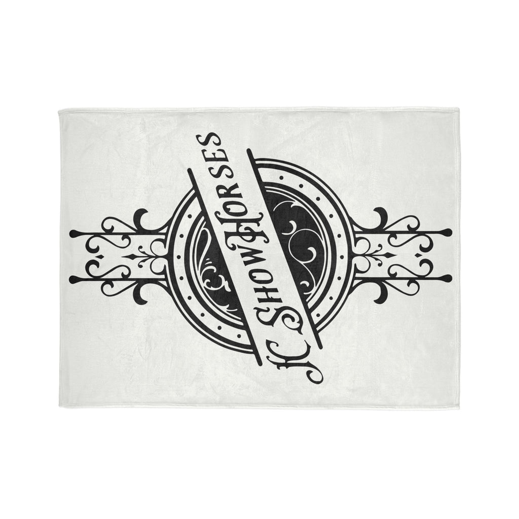 JC Show Horses Soft Polyester Blanket white