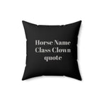 JC Show Horses Faux Suede Square Pillow