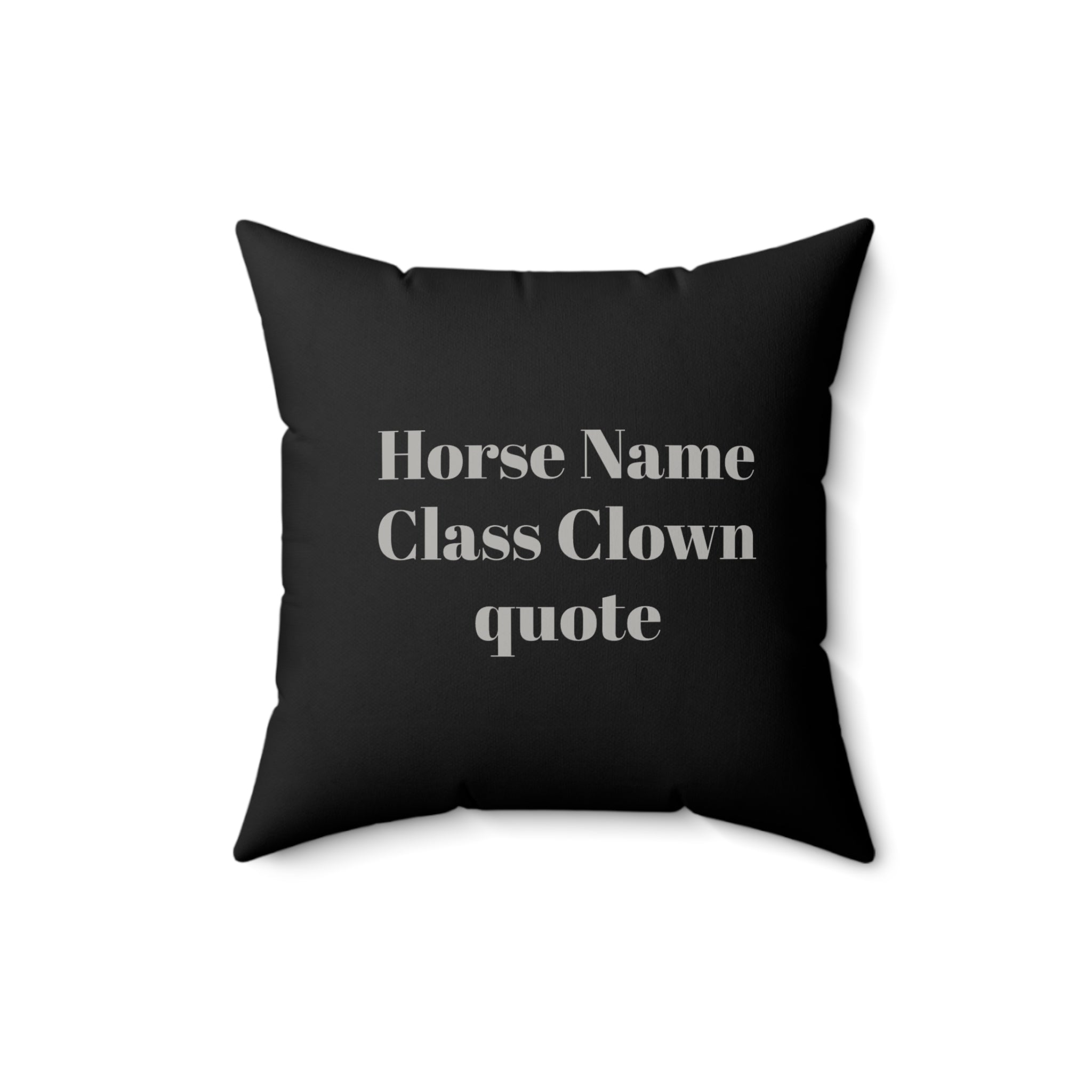 JC Show Horses Faux Suede Square Pillow