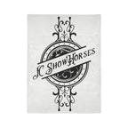 JC Show Horses Soft Polyester Blanket white