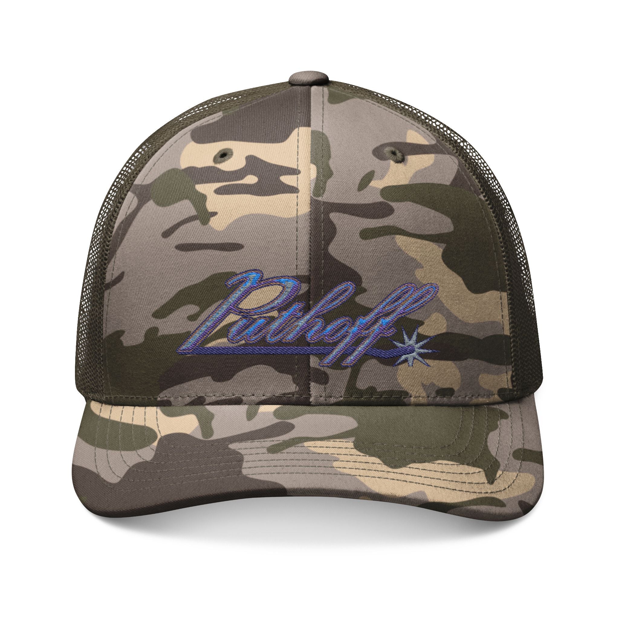 Puthoff Embroidered Camouflage snap back Trucker Hat
