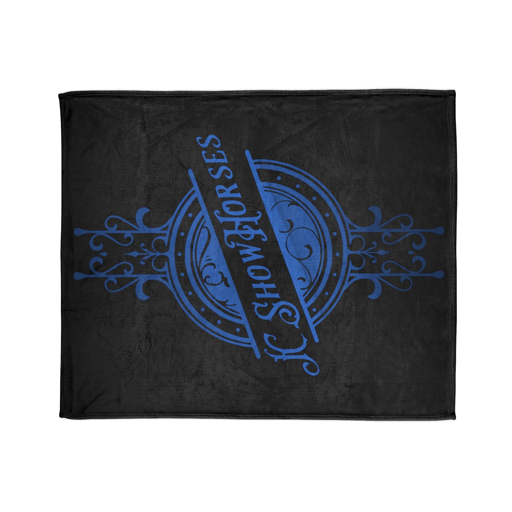 JC Show Horses Soft Polyester Blanket blue