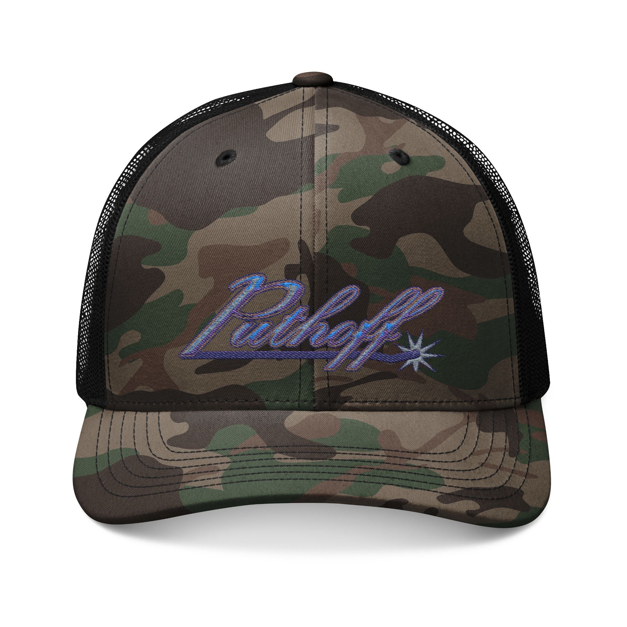 Puthoff Embroidered Camouflage snap back Trucker Hat