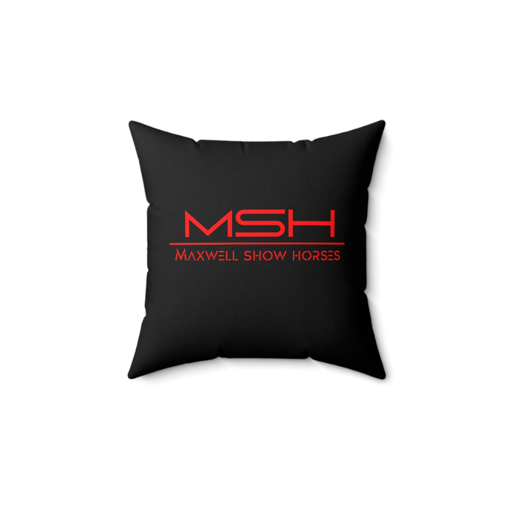 Maxwell Show Horses Faux Suede Square Pillow