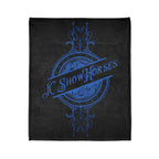 JC Show Horses Soft Polyester Blanket blue