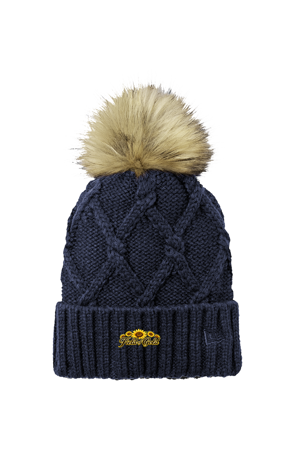 Field of Gold PH Faux Fur Pom Beanie