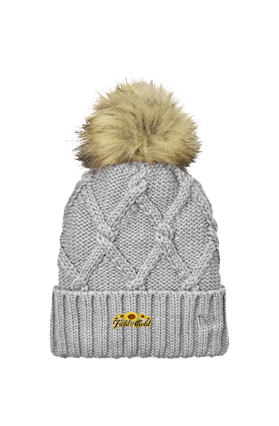 Field of Gold PH Faux Fur Pom Beanie