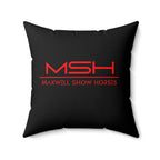 Maxwell Show Horses Faux Suede Square Pillow