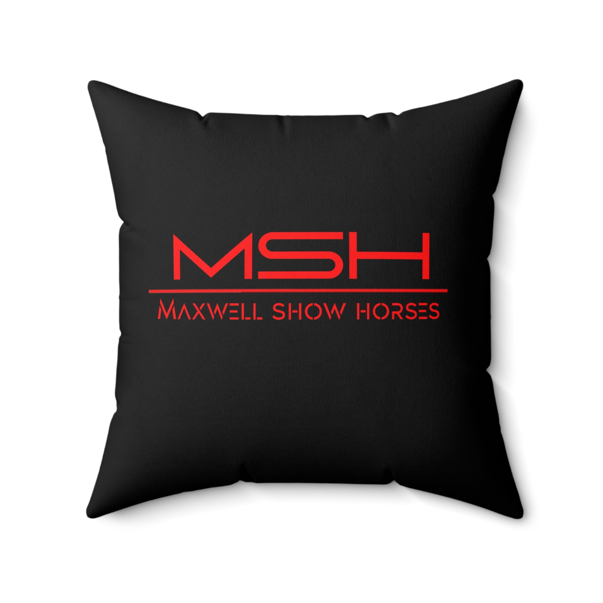 Maxwell Show Horses Faux Suede Square Pillow