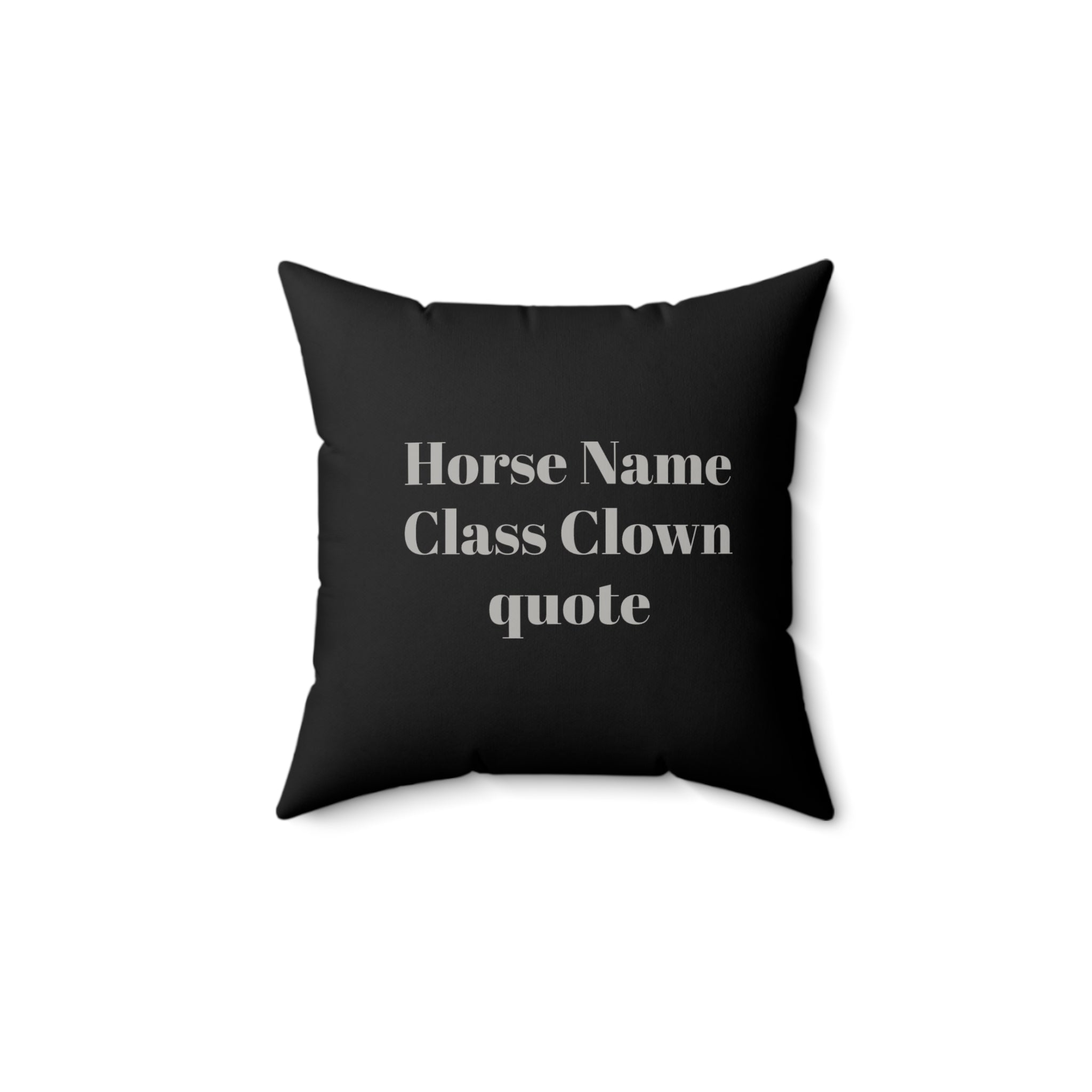 JC Show Horses Faux Suede Square Pillow