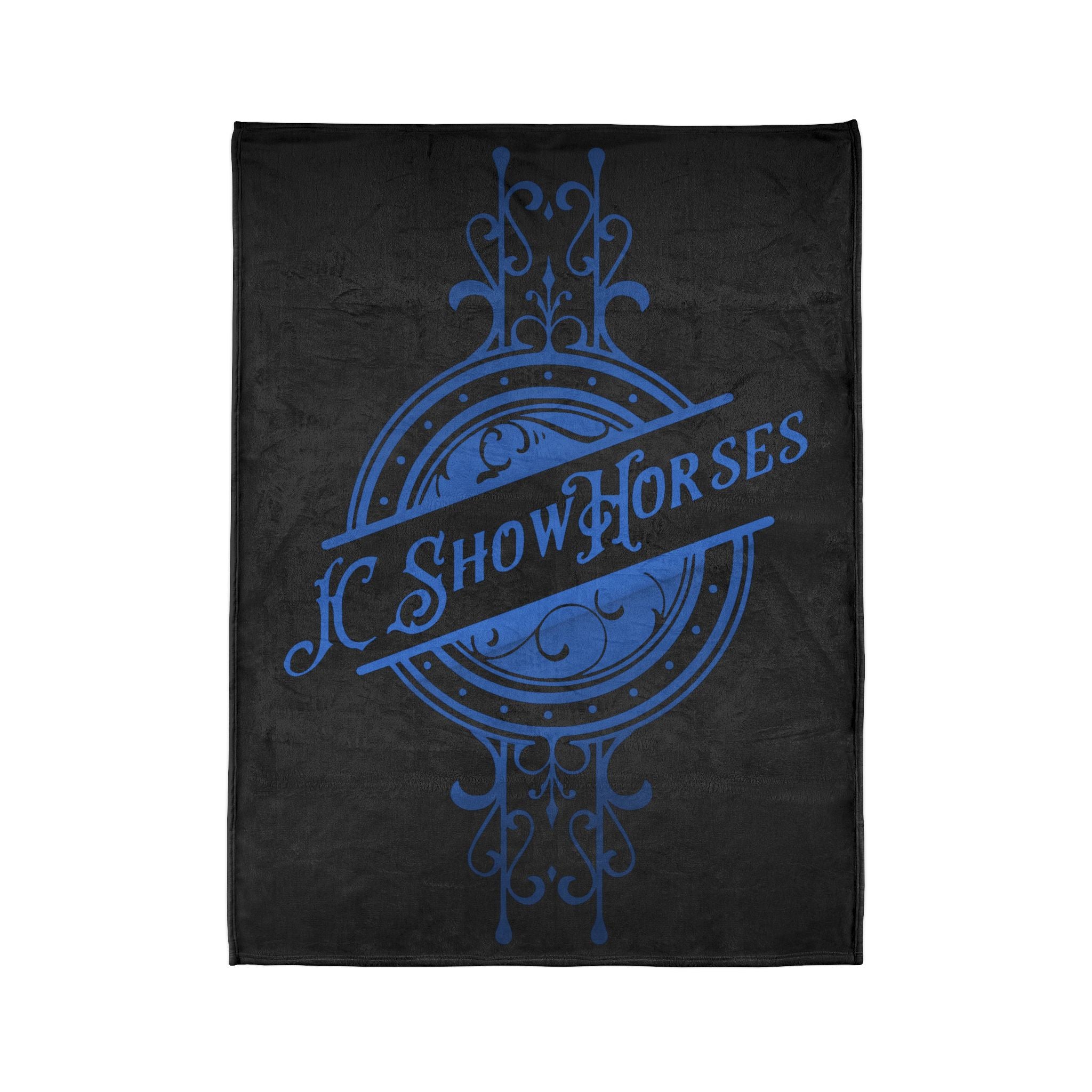 JC Show Horses Soft Polyester Blanket blue