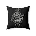 JC Show Horses Faux Suede Square Pillow