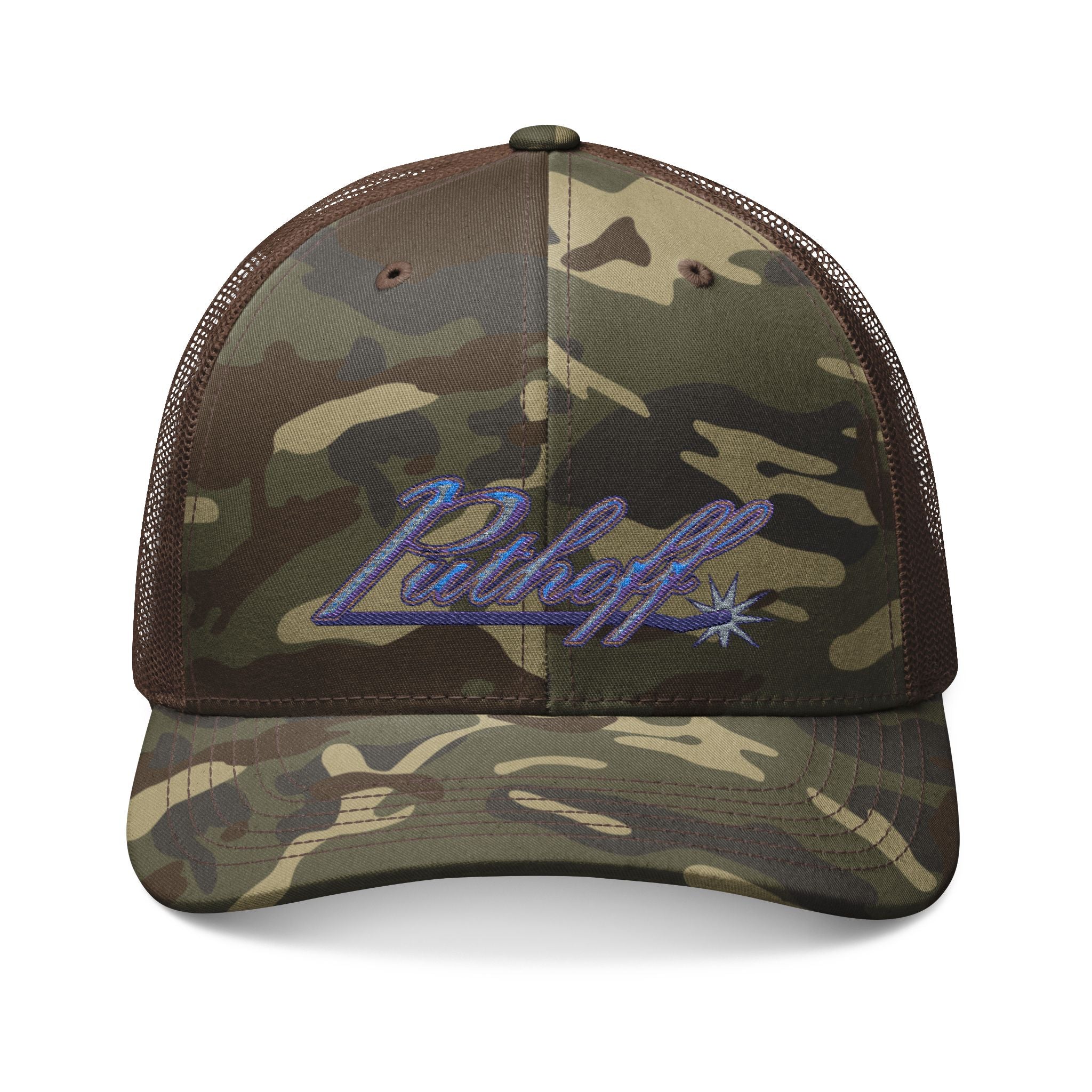 Puthoff Embroidered Camouflage snap back Trucker Hat