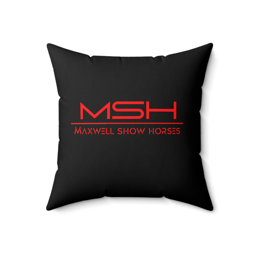 Maxwell Show Horses Faux Suede Square Pillow