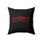 Maxwell Show Horses Faux Suede Square Pillow