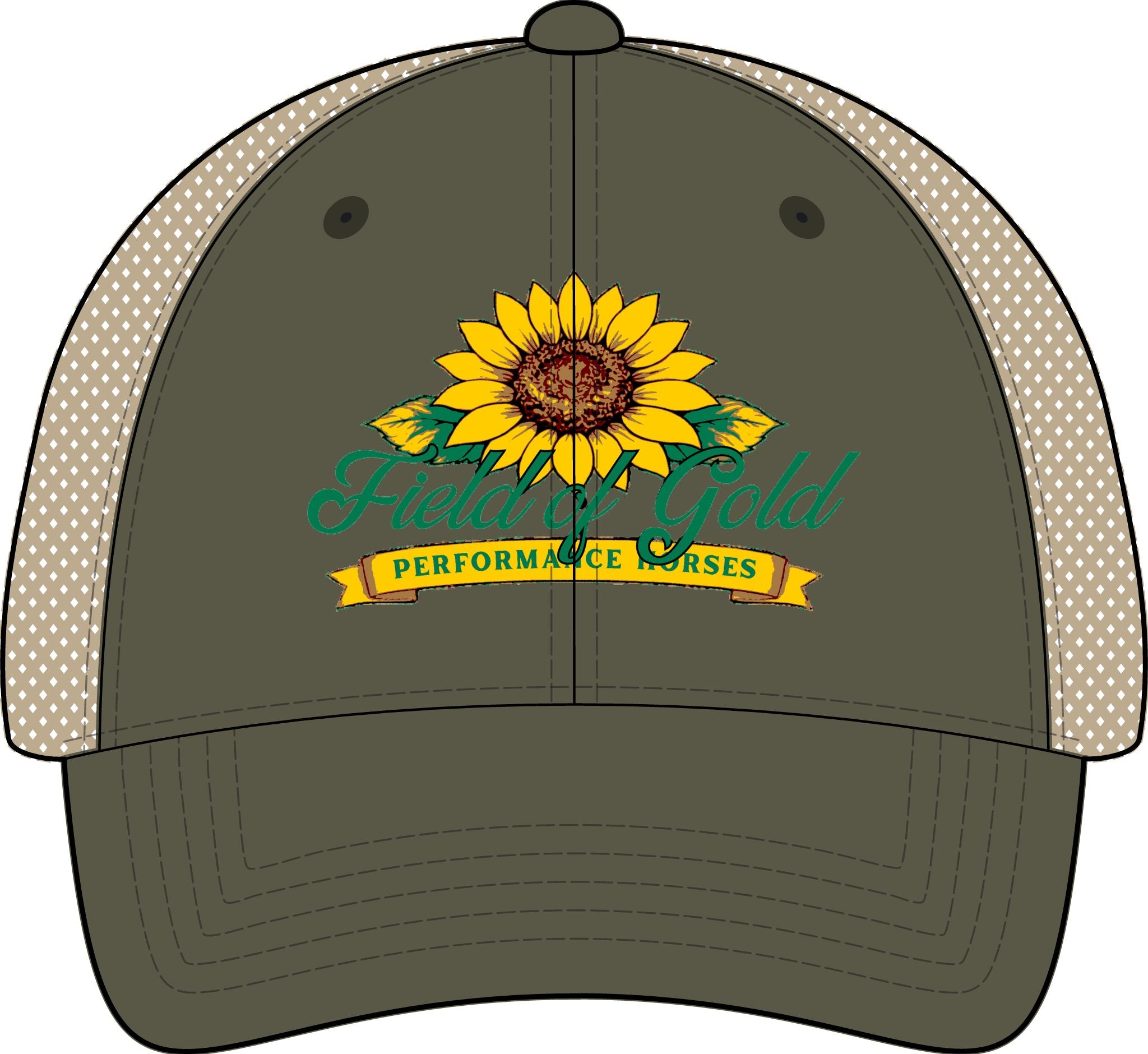 Field of Gold PH Women's Washed Mesh-Back Cap