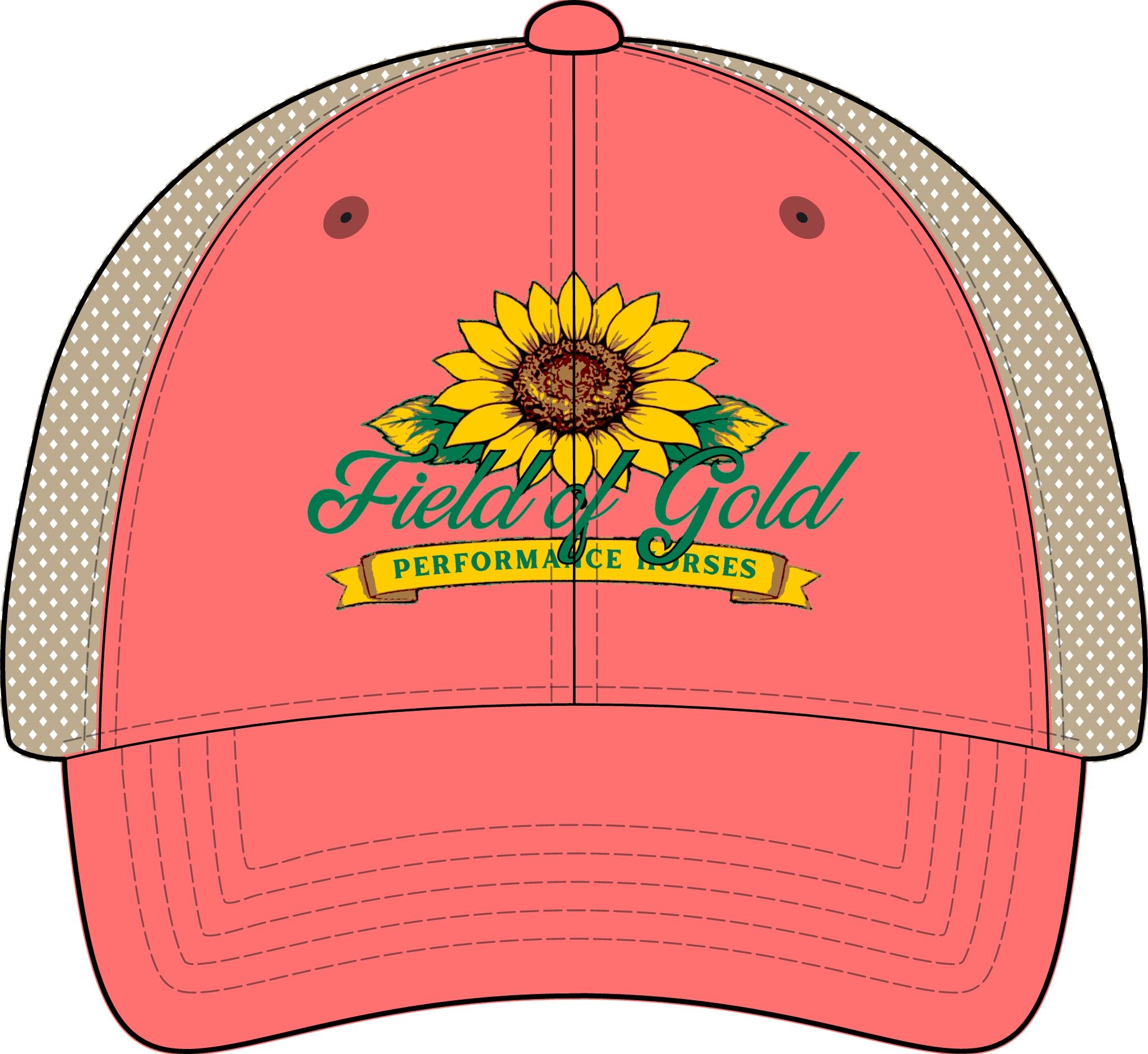 Field of Gold PH Women's Washed Mesh-Back Cap