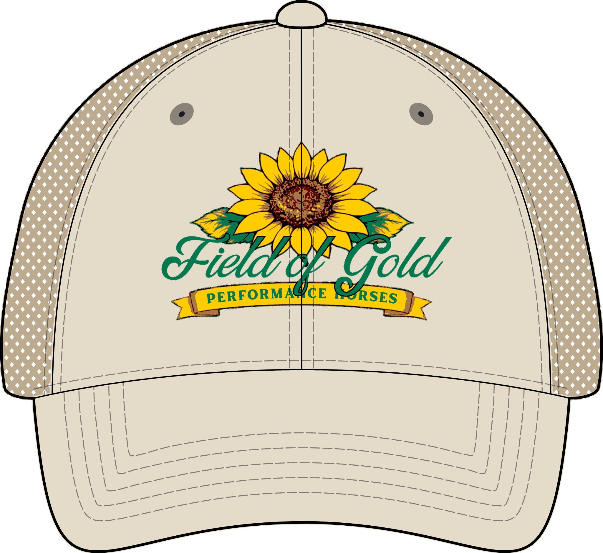Field of Gold PH Women's Washed Mesh-Back Cap