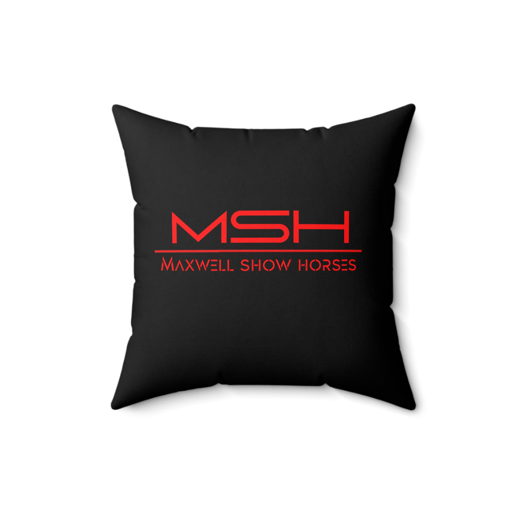 Maxwell Show Horses Faux Suede Square Pillow