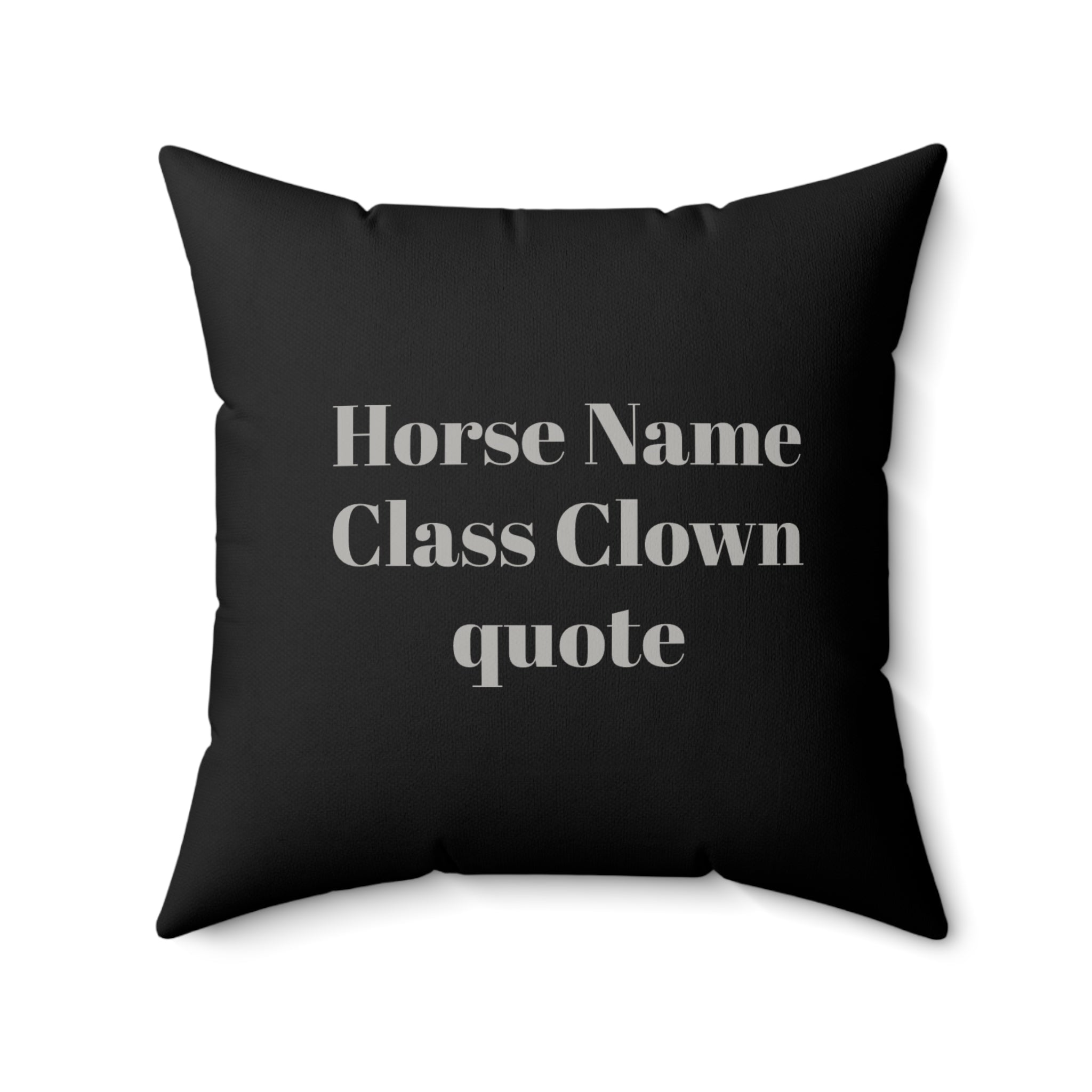 JC Show Horses Faux Suede Square Pillow